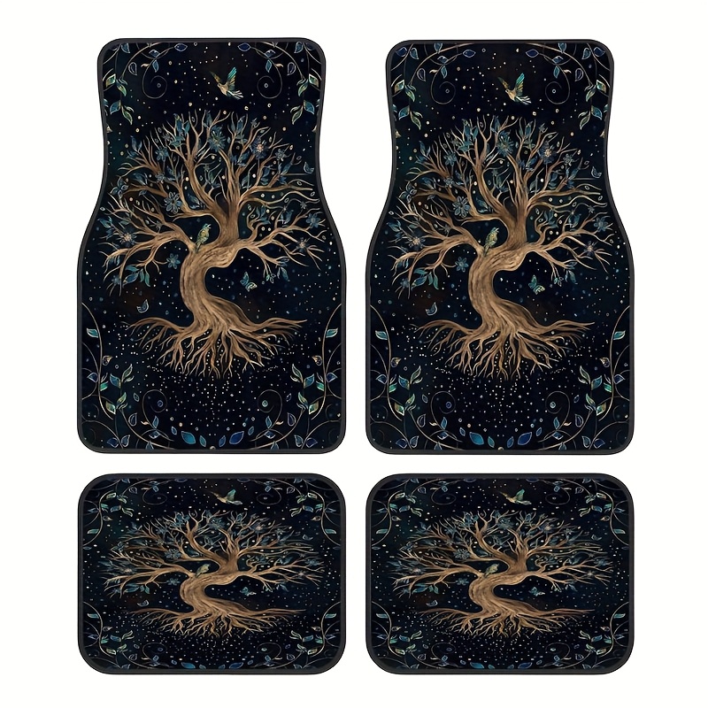 Luxury Lifestyle Cars - 4pcs, Tree Of Life Element Pattern