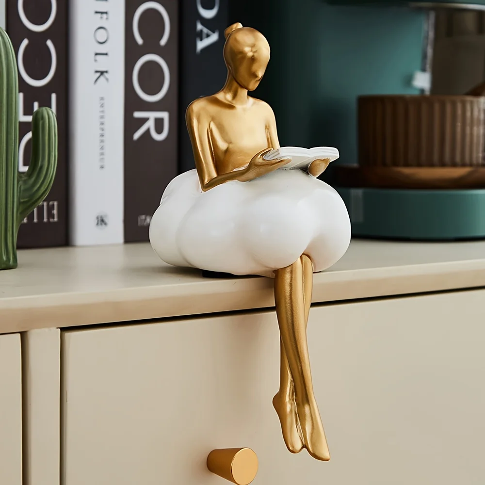 Quiet Luxury Lifestyle - Cloud Girl Sculpture Abstract Art Figure