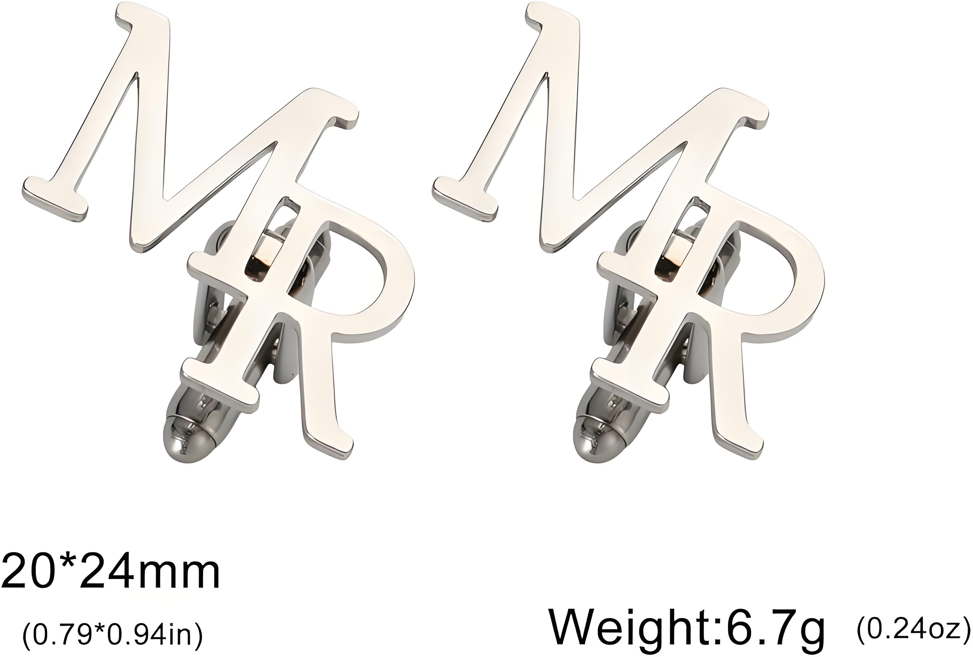Monogram Cufflinks Set - Custom Gold - Plated 