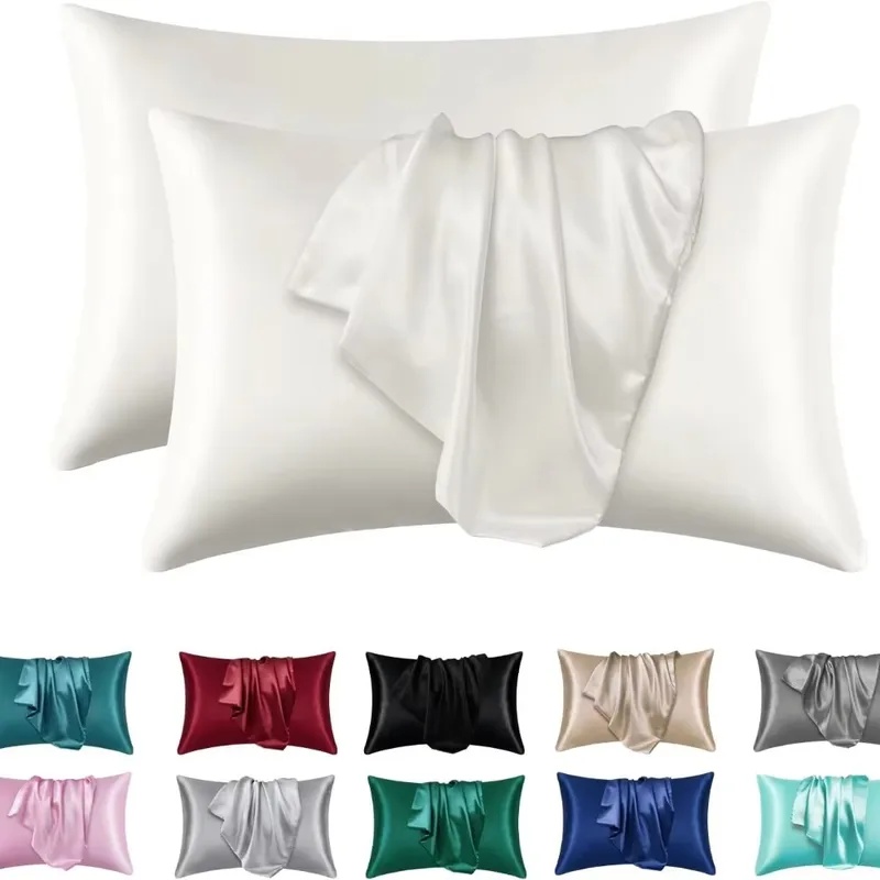 1/2pcs Satin Silk Pillowcase f - Silk Pillowcase Set ulasan dan harga