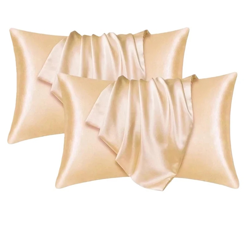 1/2pcs Satin Silk Pillowcase f - Silk Pillowcase Set ulasan dan harga