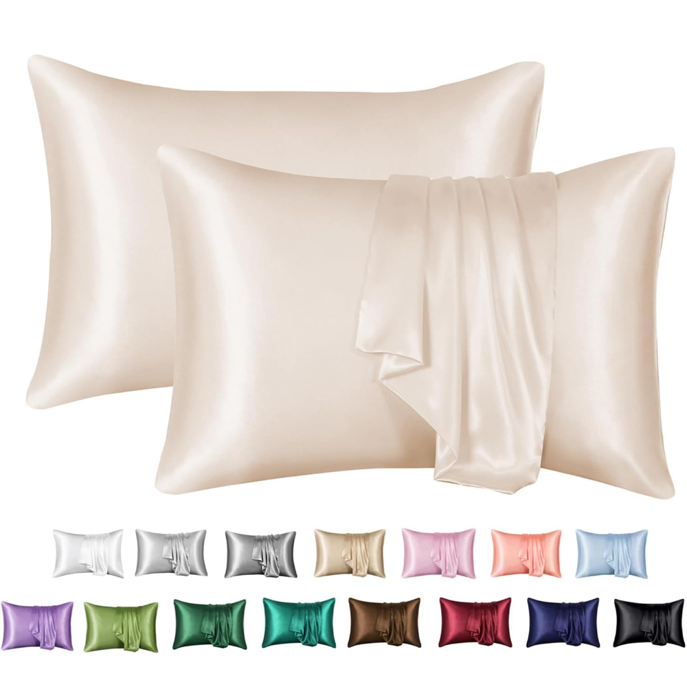 2 Pack Satin Pillowcase for Ha - Silk Pillowcase Set ulasan dan harga