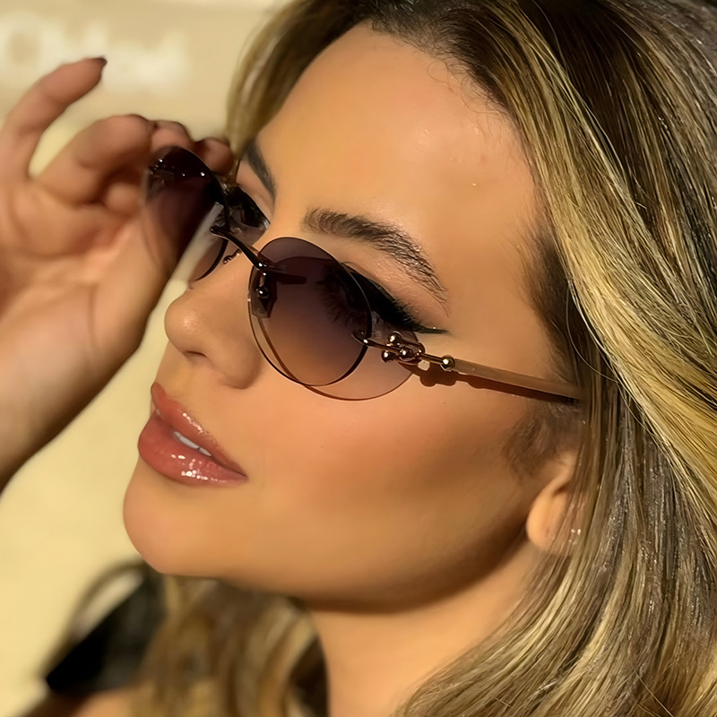 New Metal Frameless Oval Woman - Luxury Zone ulasan dan harga