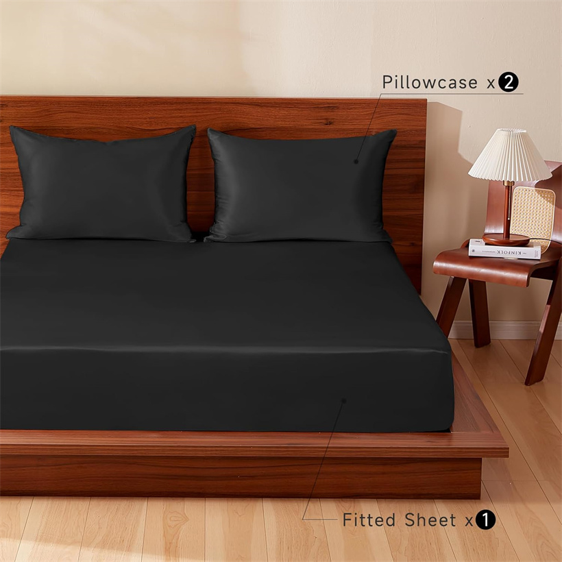 Smooth 3Pcs Set Mulberry Silk  - Silk Pillowcase Set ulasan dan harga