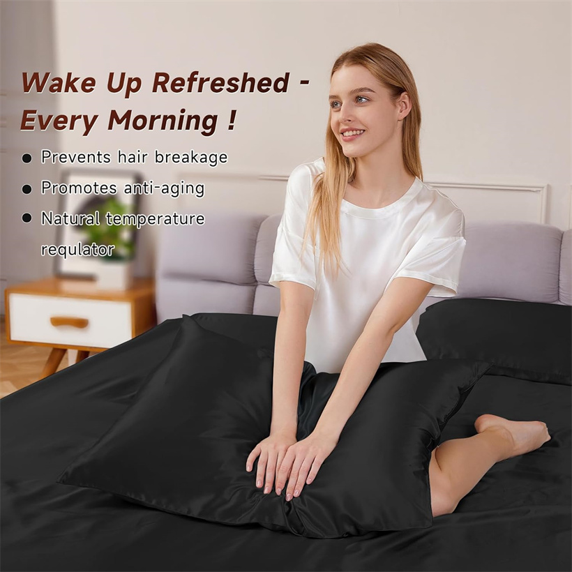 Smooth 3Pcs Set Mulberry Silk  - Silk Pillowcase Set ulasan dan harga