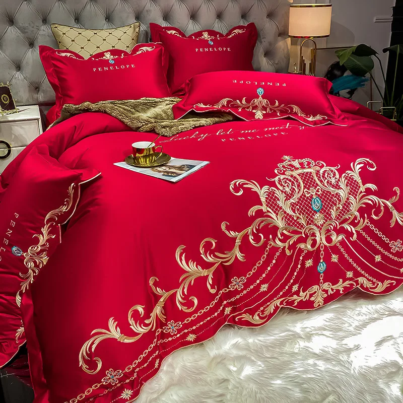 European-Style Bed Sheet Four- - Silk Pillowcase Set ulasan dan harga