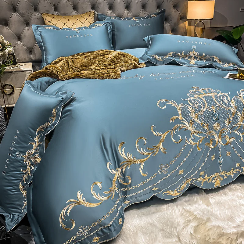 European-Style Bed Sheet Four- - Silk Pillowcase Set ulasan dan harga