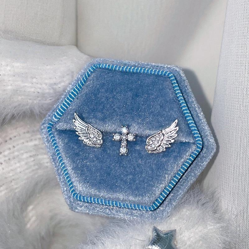 Angel Wings Cross Earrings Lux - Luxury Lifestyle Jewelry ulasan dan harga