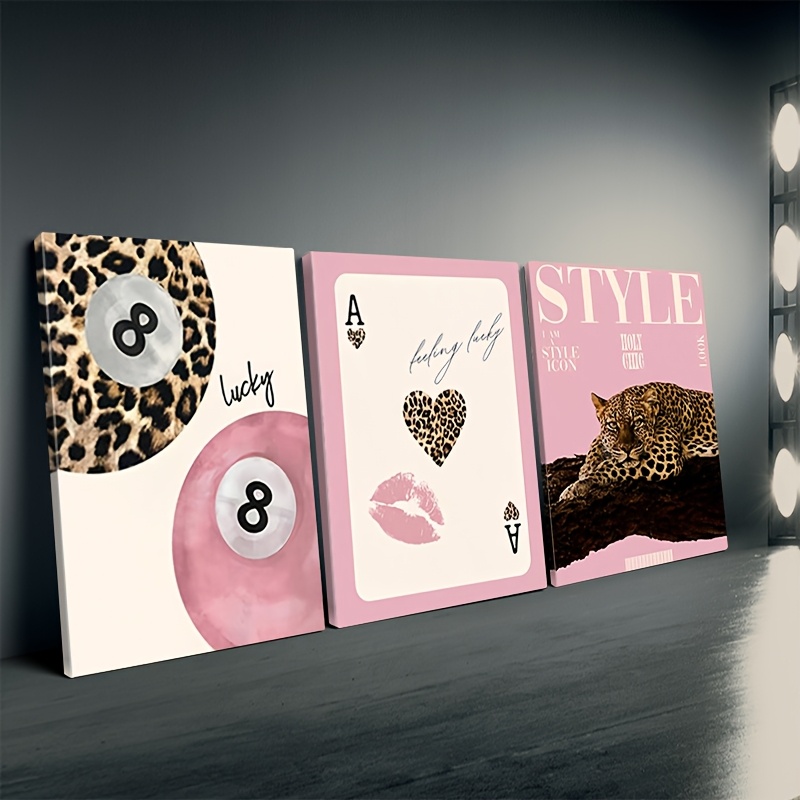 3pcs Leopard Cheetah Canvas Wa - Quiet Luxury Lifestyle ulasan dan harga