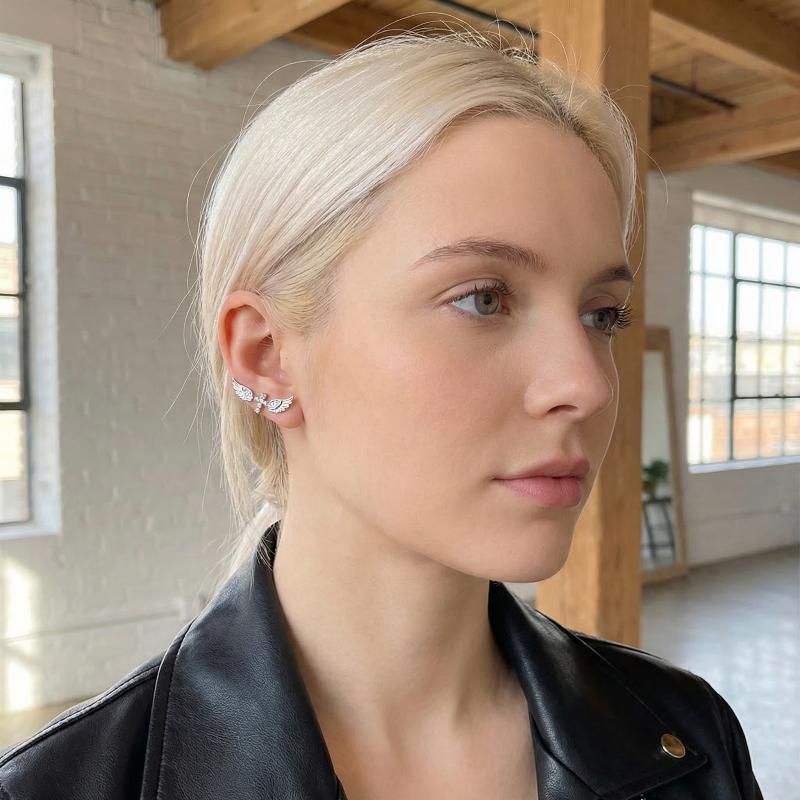 Angel Wings Cross Earrings Lux - Luxury Lifestyle Jewelry ulasan dan harga