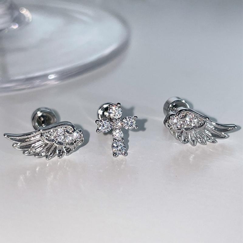 Angel Wings Cross Earrings Lux - Luxury Lifestyle Jewelry ulasan dan harga