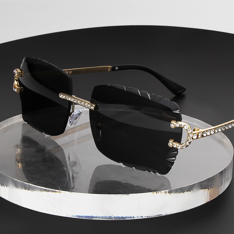 Fashion Rimless Square Sunglas - Luxury Zone ulasan dan harga