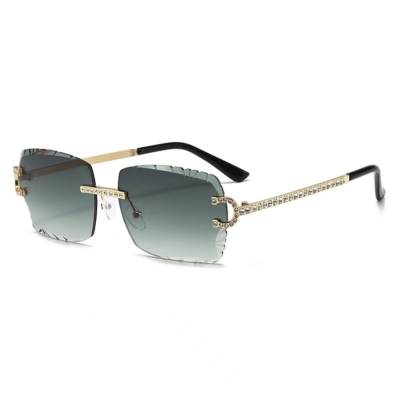 Fashion Rimless Square Sunglas - Luxury Zone ulasan dan harga