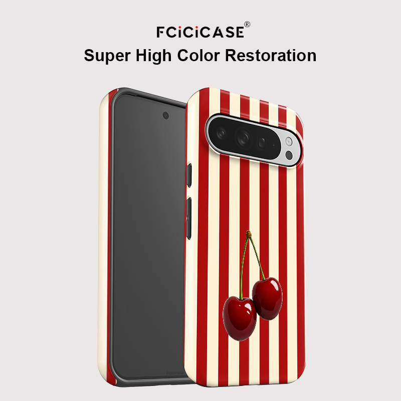 Fcicicase Cherry Stripe Patter - Google Pixel 9 Pro ulasan dan harga