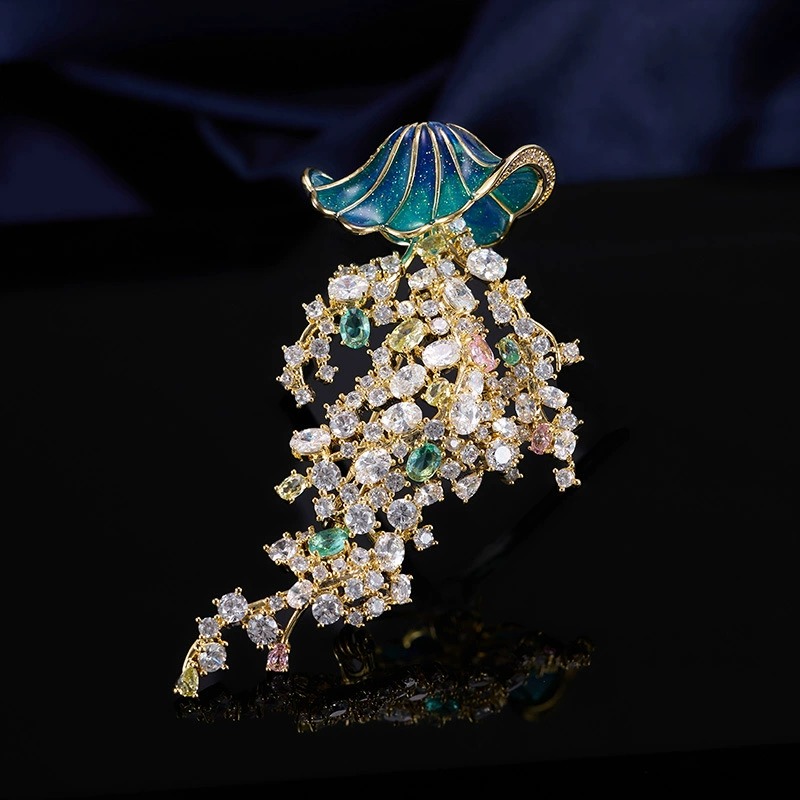 Marine life-encrusted zircon j - Luxury Lifestyle Jewelry ulasan dan harga