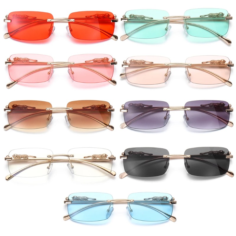 Rimless Square Sunglasses Wome - Luxury Zone ulasan dan harga